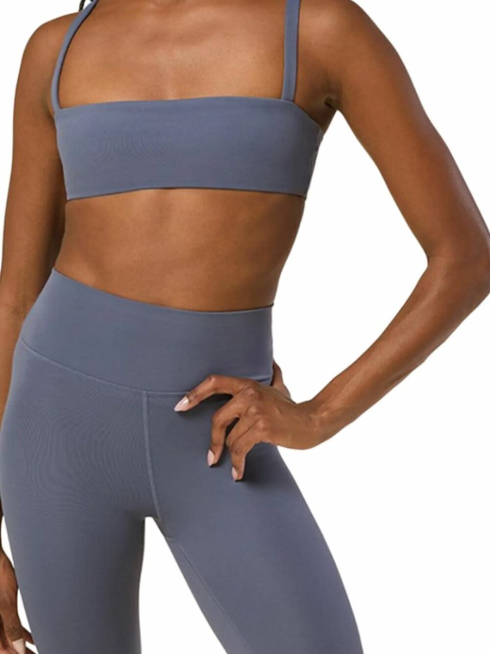 WeWoreWhat Athleisure Set (Stone Blue)